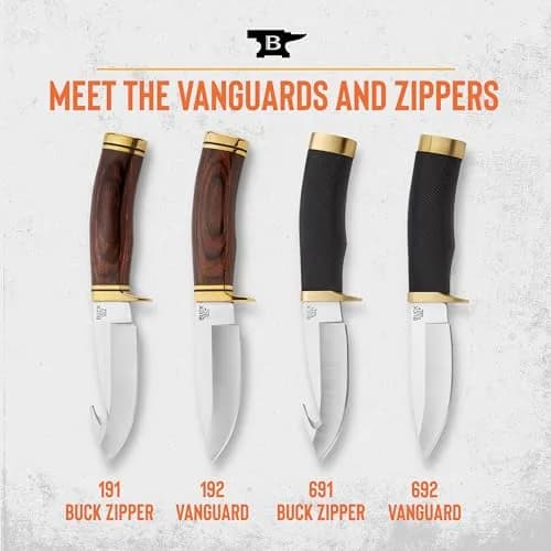 Buck Knives 692 Vanguard Fixed Blade Hunting Knife 8.5" | Full Tang, 4.1" Drop Point Blade, USA Handcrafted thumbnail 7