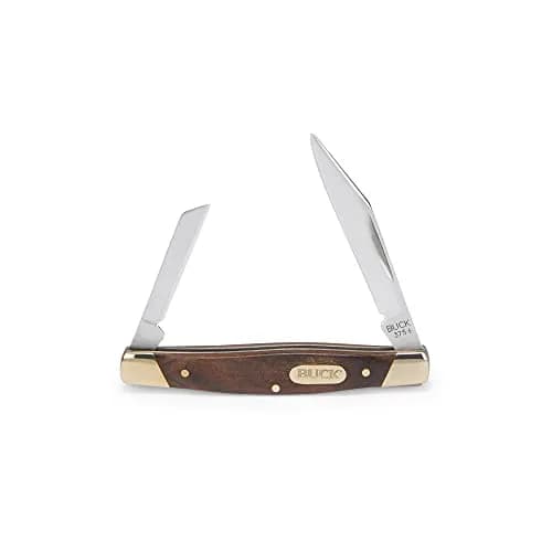Buck Knives 375 Deuce 2-Blade Folding Pocket Knife, Woodgrain, 0.7 oz | Classic, Versatile & Durable thumbnail 2