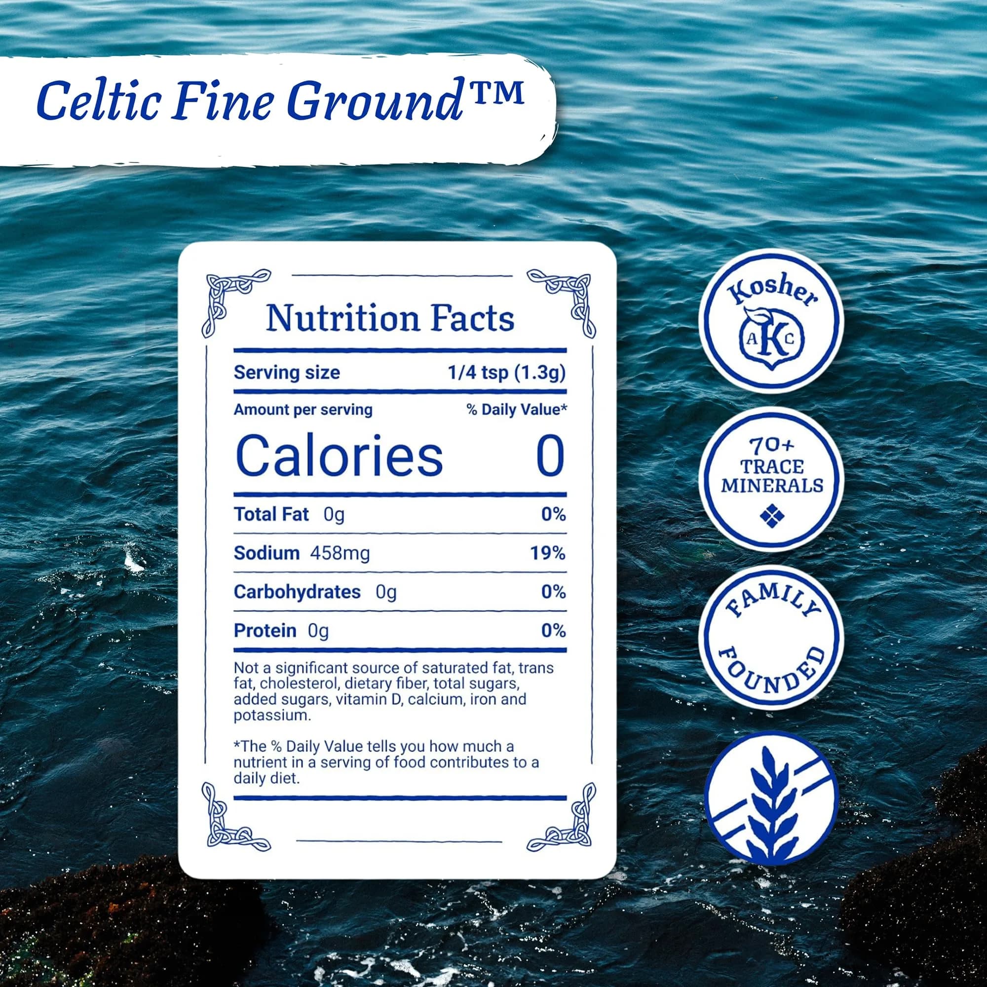 Celtic Sea Salt Fine Ground, Unrefined Mineral Salt for Cooking, 1 lb | Naturally Rich, Kosher Certified, Unrefined & Mineral-Rich - view 4