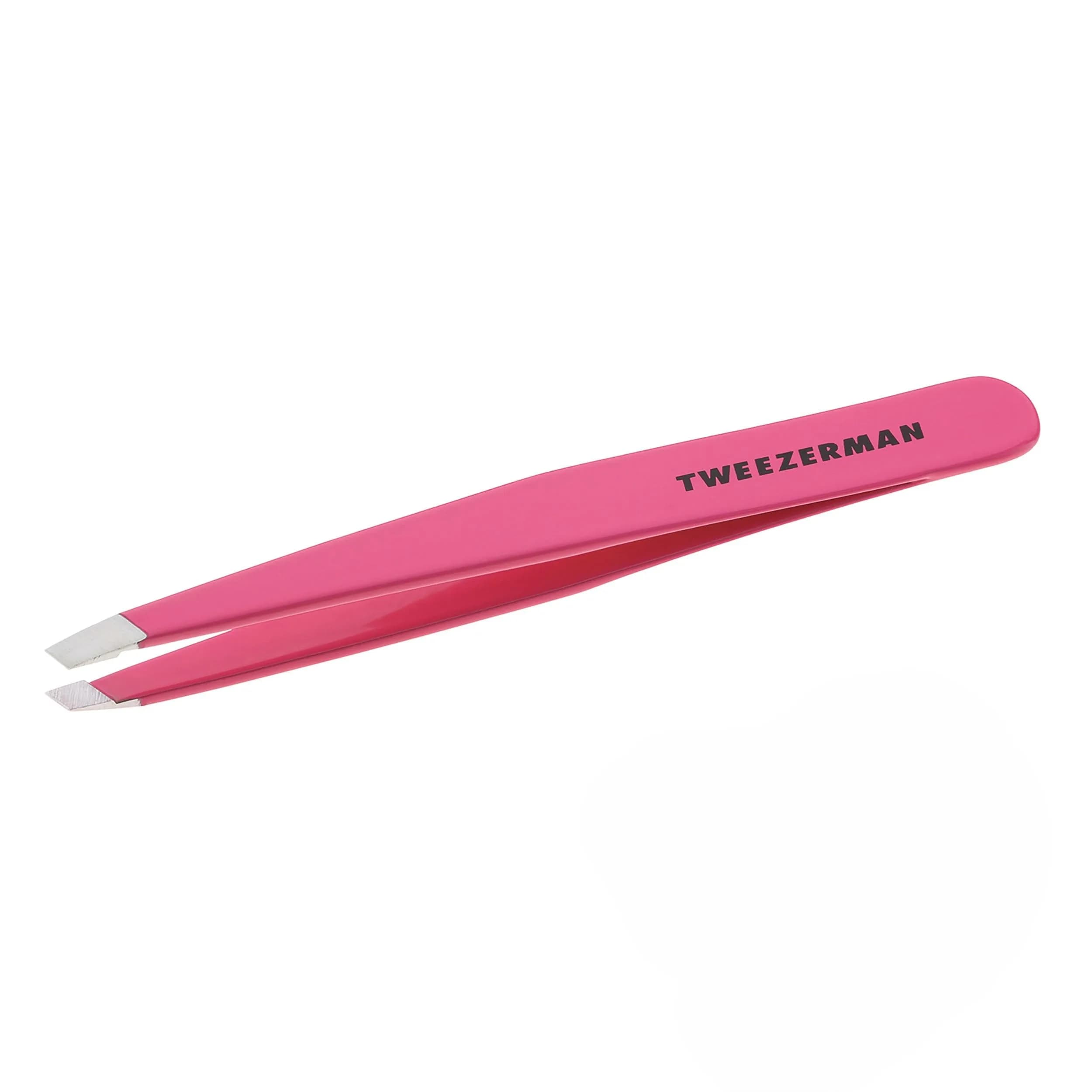 Tweezerman Slant Tweezer Neon Pink | Precision Eyebrow Shaping Tool