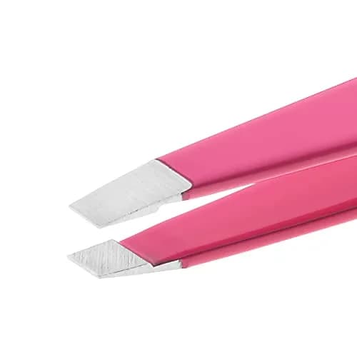 Tweezerman Slant Tweezer Neon Pink | Precision Eyebrow Shaping Tool thumbnail 6