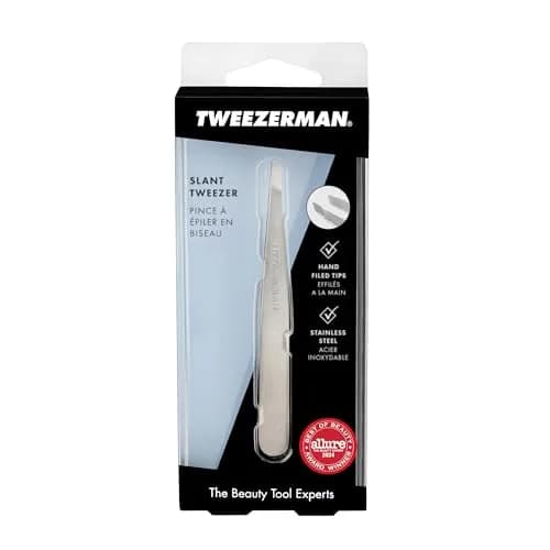 Tweezerman Stainless Steel Slant Tweezer for Eyebrows Silver | Precision Brow Shaping Tool thumbnail 6