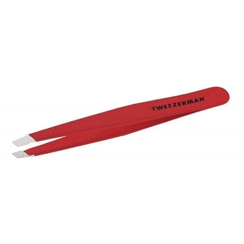 Tweezerman Slant Tweezer – Tweezerman Tweezers for Eyebrows Signature Red | Precision, Hand-Filed Tips thumbnail 1