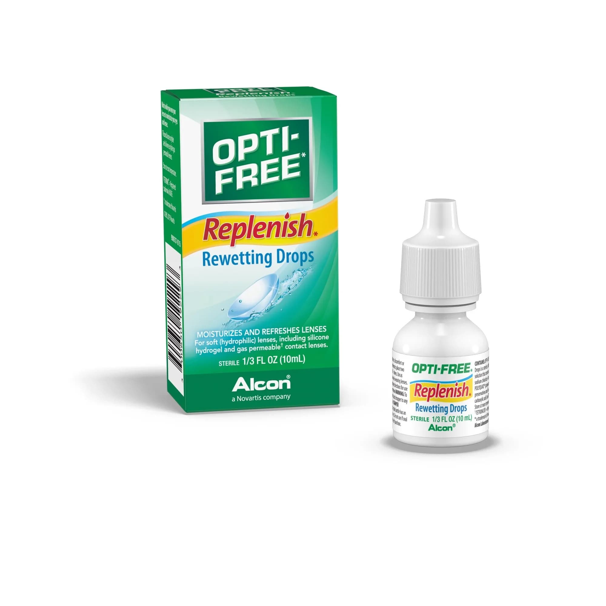 Opti-Free Puremoist Contact Lens Rewetting Drops 12 mL | Moisturizes & Refreshes Lenses for Comfort