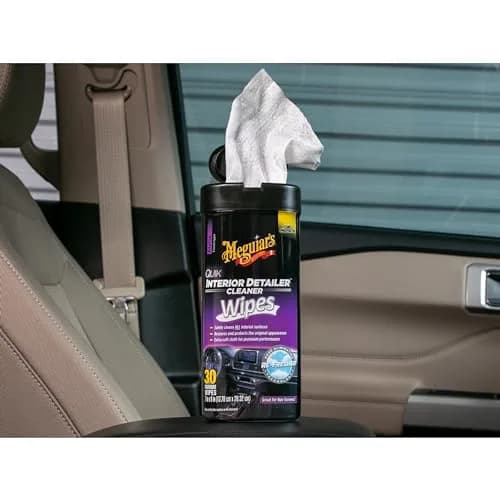 Meguiar's Quik Interior Detailer Wipes 30 Count (156 g) | Cleans & Protects All Interior Surfaces thumbnail 4