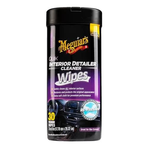 Meguiar's Quik Interior Detailer Wipes 30 Count (156 g) | Cleans & Protects All Interior Surfaces thumbnail 1
