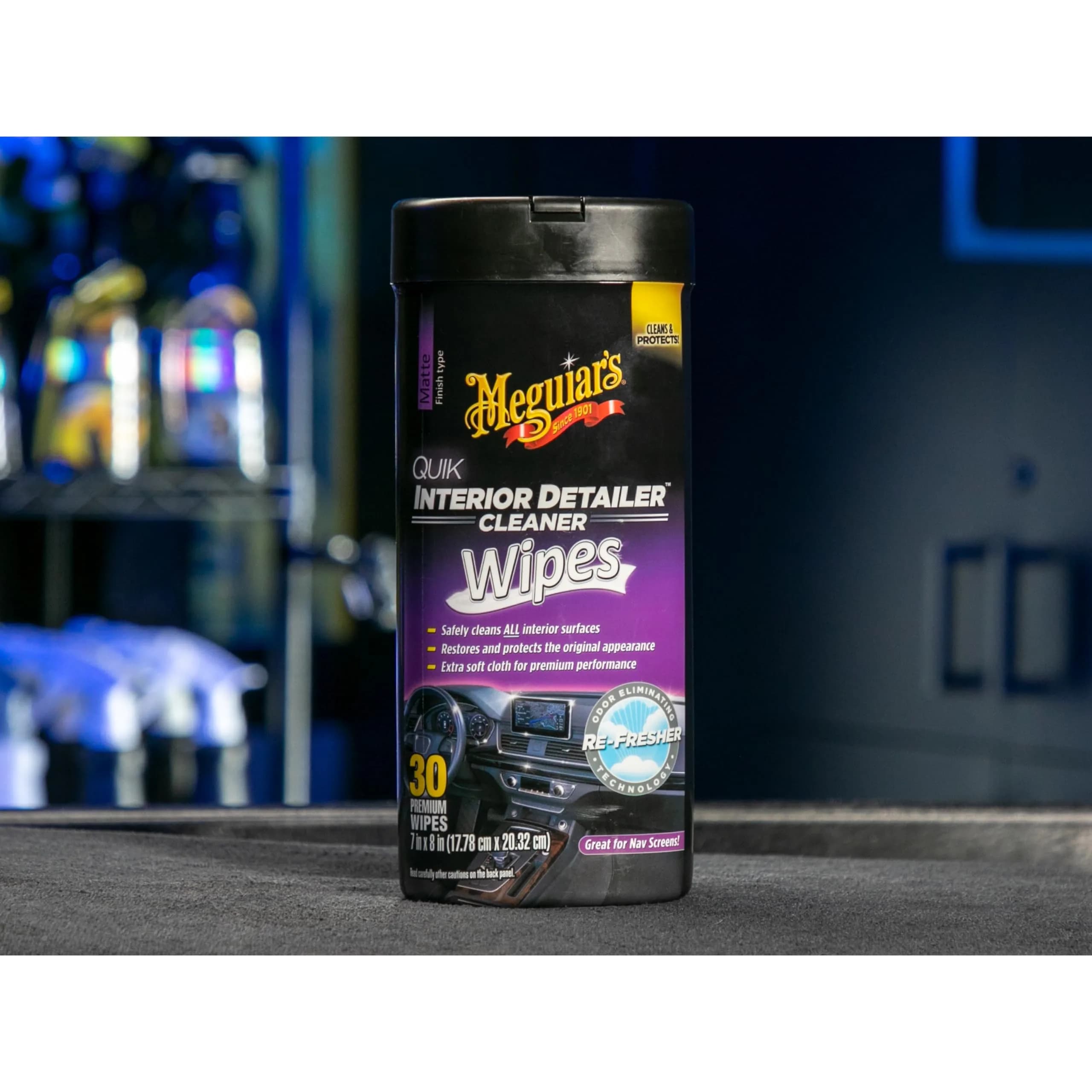 Meguiar's Quik Interior Detailer Wipes 30 Count (156 g) | Cleans & Protects All Interior Surfaces - view 2