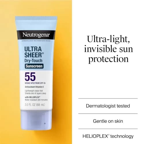 Neutrogena Ultra Sheer Dry-Touch Sunscreen Lotion SPF 55, 88ml (3 fl oz) | Broad Spectrum UVA/UVB Protection thumbnail 3