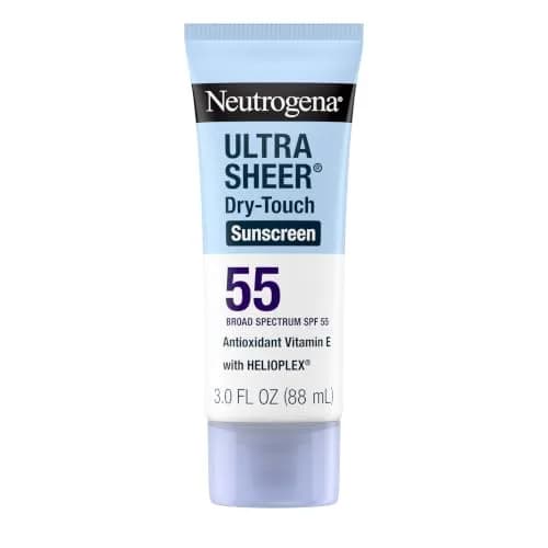 Neutrogena Ultra Sheer Dry-Touch Sunscreen Lotion SPF 55, 88ml (3 fl oz) | Broad Spectrum UVA/UVB Protection - main product image