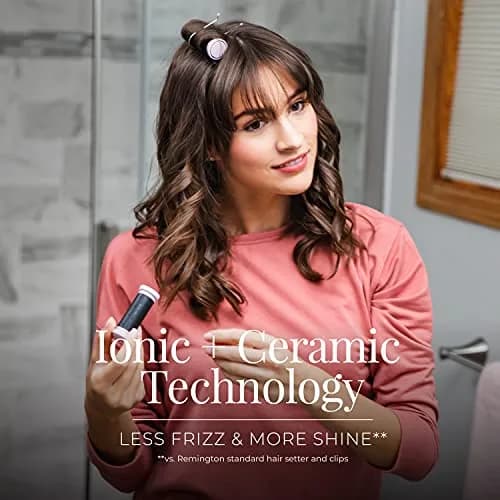Remington Compact Ceramic Hot Rollers, 10-Piece Hair Roller Set | Ionic & Ceramic Technology for Less Frizz & More Shine thumbnail 3