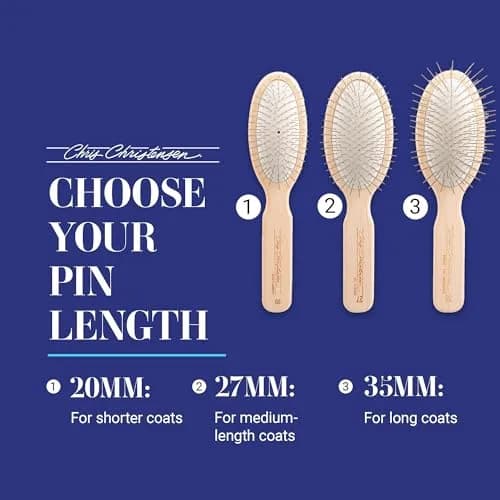 Chris Christensen Dog Brush 27mm Oval Pin | Professional Grooming Tool for Sensitive Dogs thumbnail 4