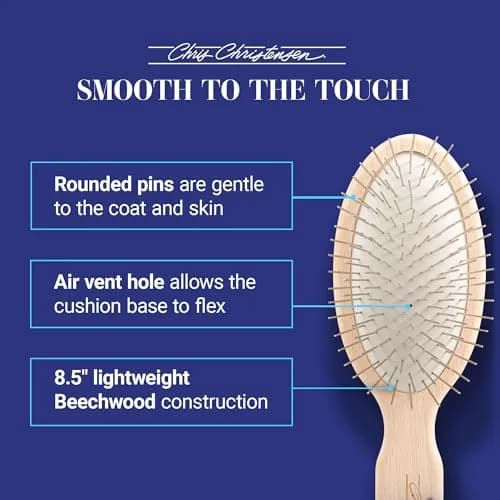 Chris Christensen Dog Brush 27mm Oval Pin | Professional Grooming Tool for Sensitive Dogs thumbnail 3