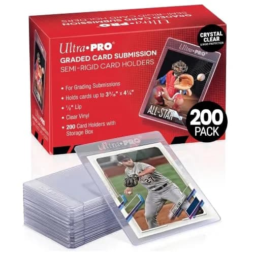 Ultra Pro Tall Semi-Rigid Card Holders 200 Pack | Supports PSA, BGS, CGC Submission thumbnail 1