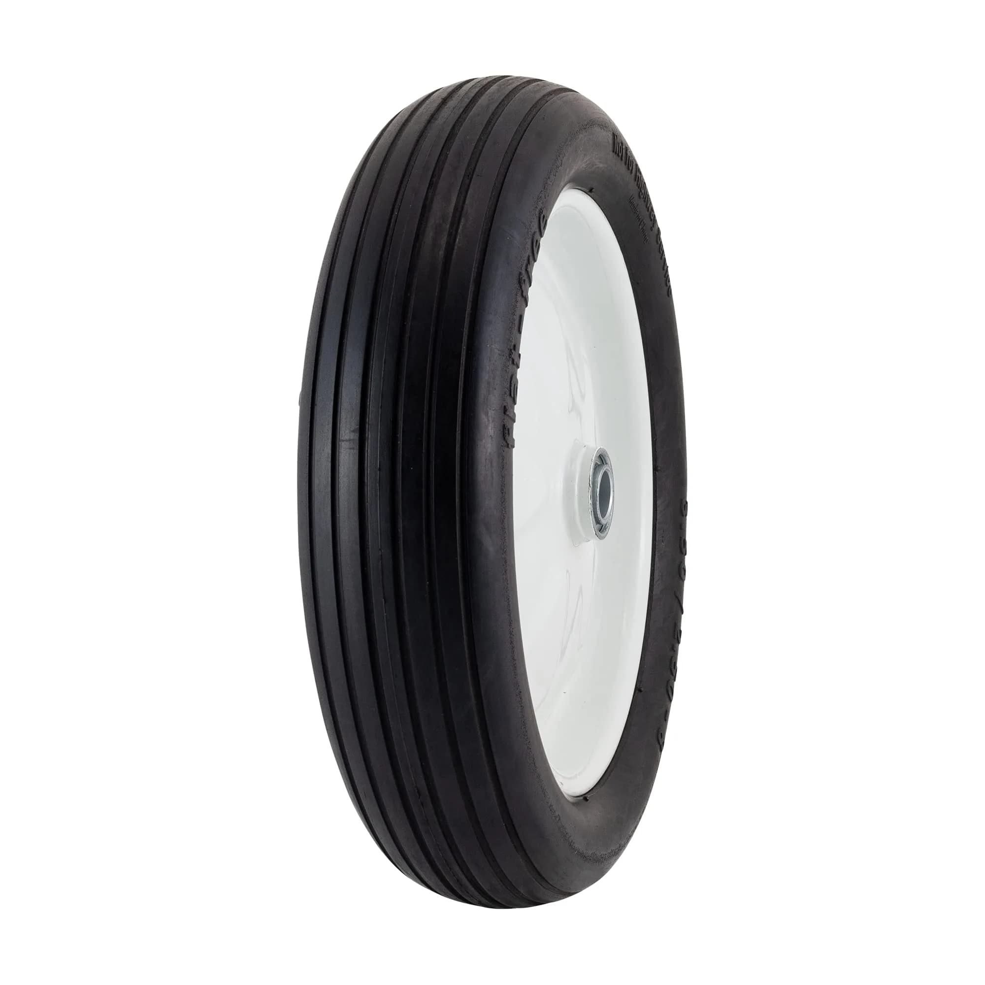 Marathon 3.50/2.50-8 Flat Free Replacement Wheel on Wheel, Ribbed Tread, 3" Hub, 3/4" Bearings | Load 300 lb