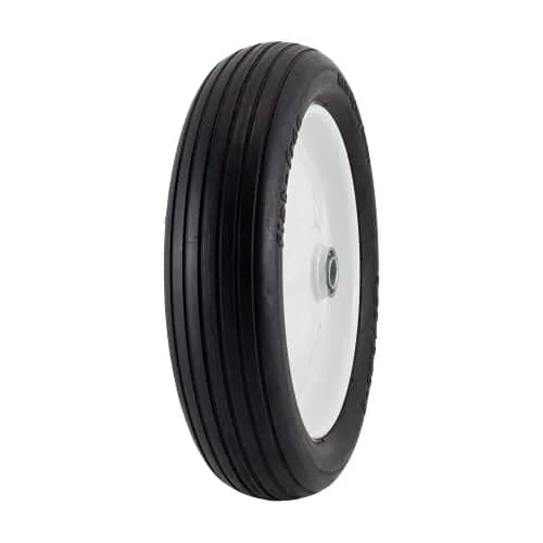 Marathon 3.50/2.50-8 Flat Free Replacement Wheel on Wheel, Ribbed Tread, 3" Hub, 3/4" Bearings | Load 300 lb thumbnail 1