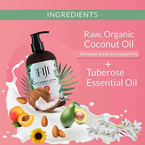 Organic Fiji Coco Fiji Face & Body Lotion 12 oz | Deep Moisturizer with Coconut Oil for Sensitive Skin thumbnail 6