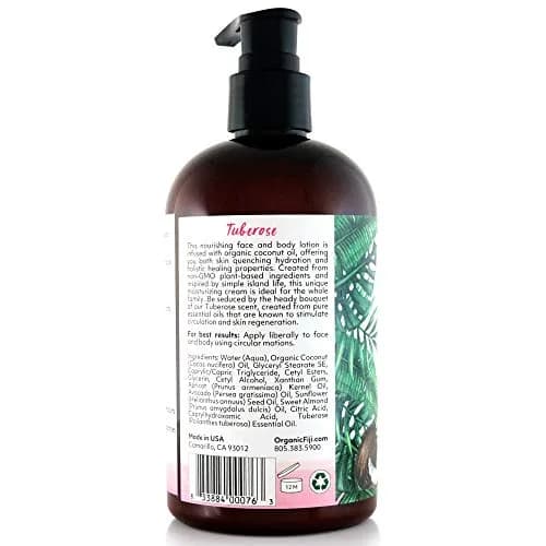Organic Fiji Coco Fiji Face & Body Lotion 12 oz | Deep Moisturizer with Coconut Oil for Sensitive Skin thumbnail 2