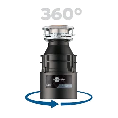 InSinkErator Badger 5XP Garbage Disposal 3/4 HP Continuous Feed Food Waste Disposer | 16.8 cm (6.63 in) Width thumbnail 9