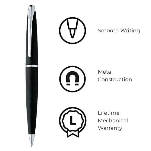 Cross ATX Basalt Black Ballpoint Pen, Medium Point, Black Ink | Professional Writing Instrument thumbnail 5