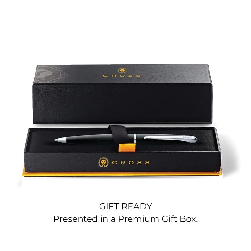 Cross ATX Basalt Black Ballpoint Pen, Medium Point, Black Ink | Professional Writing Instrument - view 2