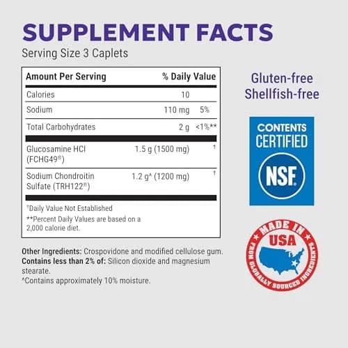Nutramax Cosamin DS Joint Supplement 150 Caplets | Glucosamine & Chondroitin for Joint Comfort thumbnail 2