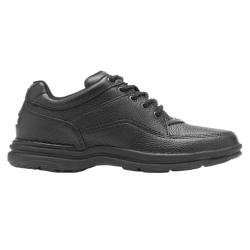 Rockport Men's World Tour Classic Lace Up Shoes 9 Black Tumbled Leather | Supportive Walking Footwear thumbnail 3