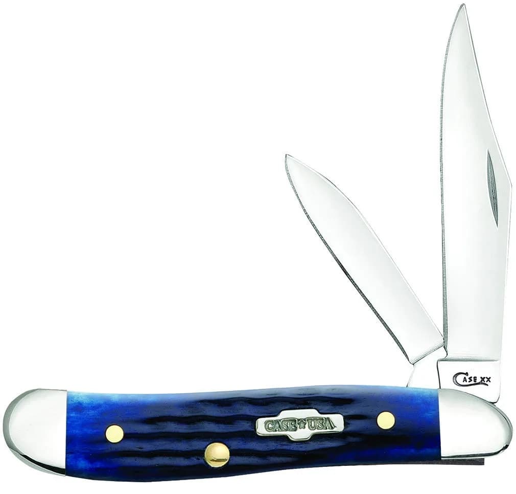 Case Peanut Pocket Knife 2 7/8 Inches Blue Bone | Classic US Craftsmanship & Dependability