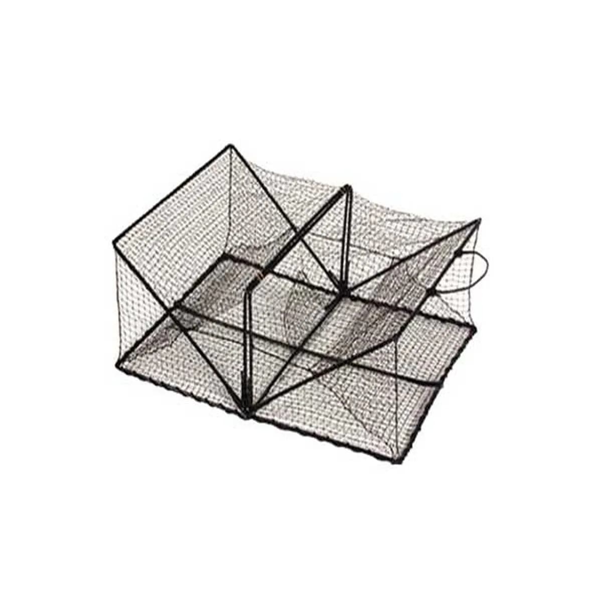 Promar Collapsible Crab Trap 24"x18"x8" | Effective Fish & Crustacean Catching Tool — Black