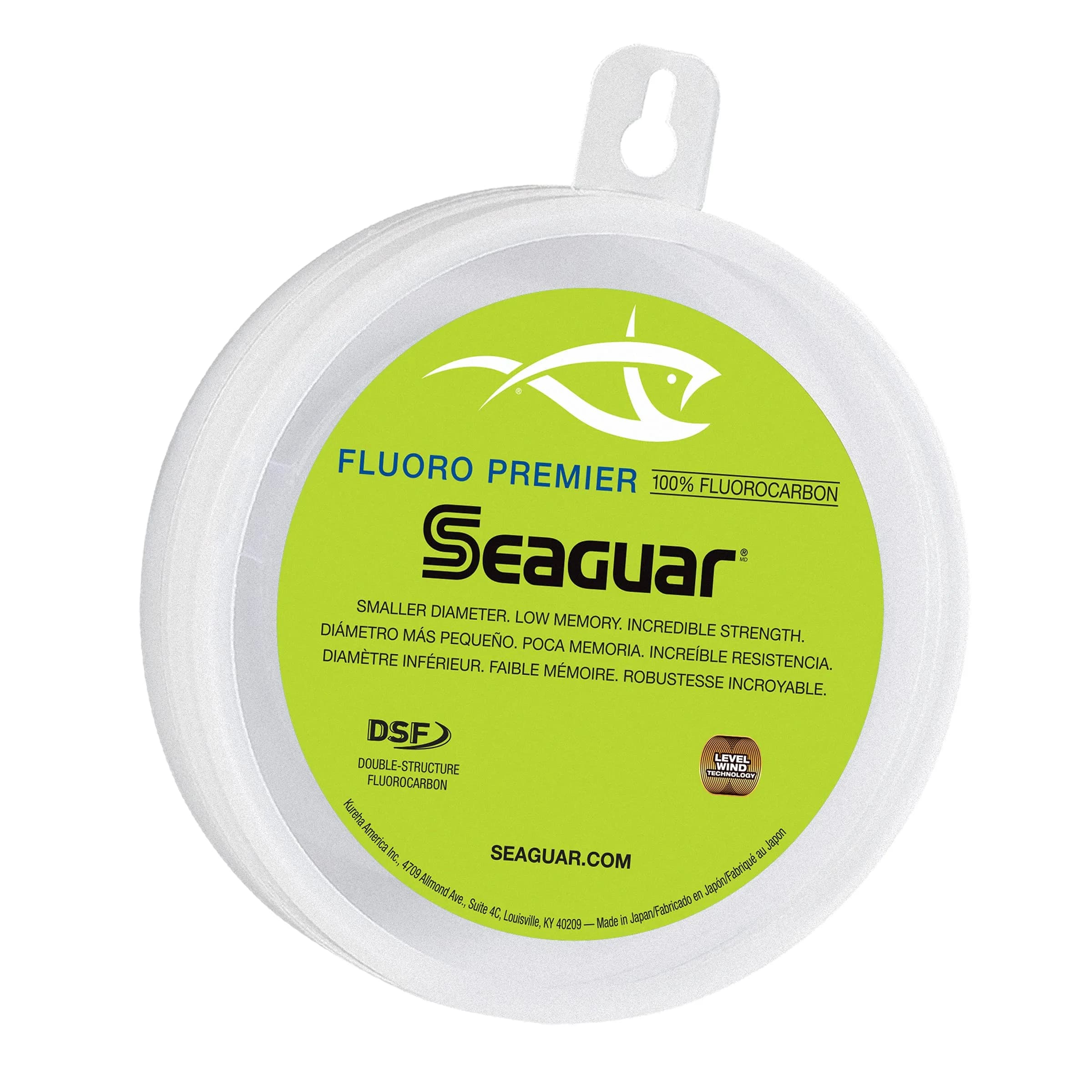 Seaguar Fluoro Premier Leader Material 40lbs | Virtually Invisible, High Knot Strength, Saltwater-Ready — 40lbs/25yds