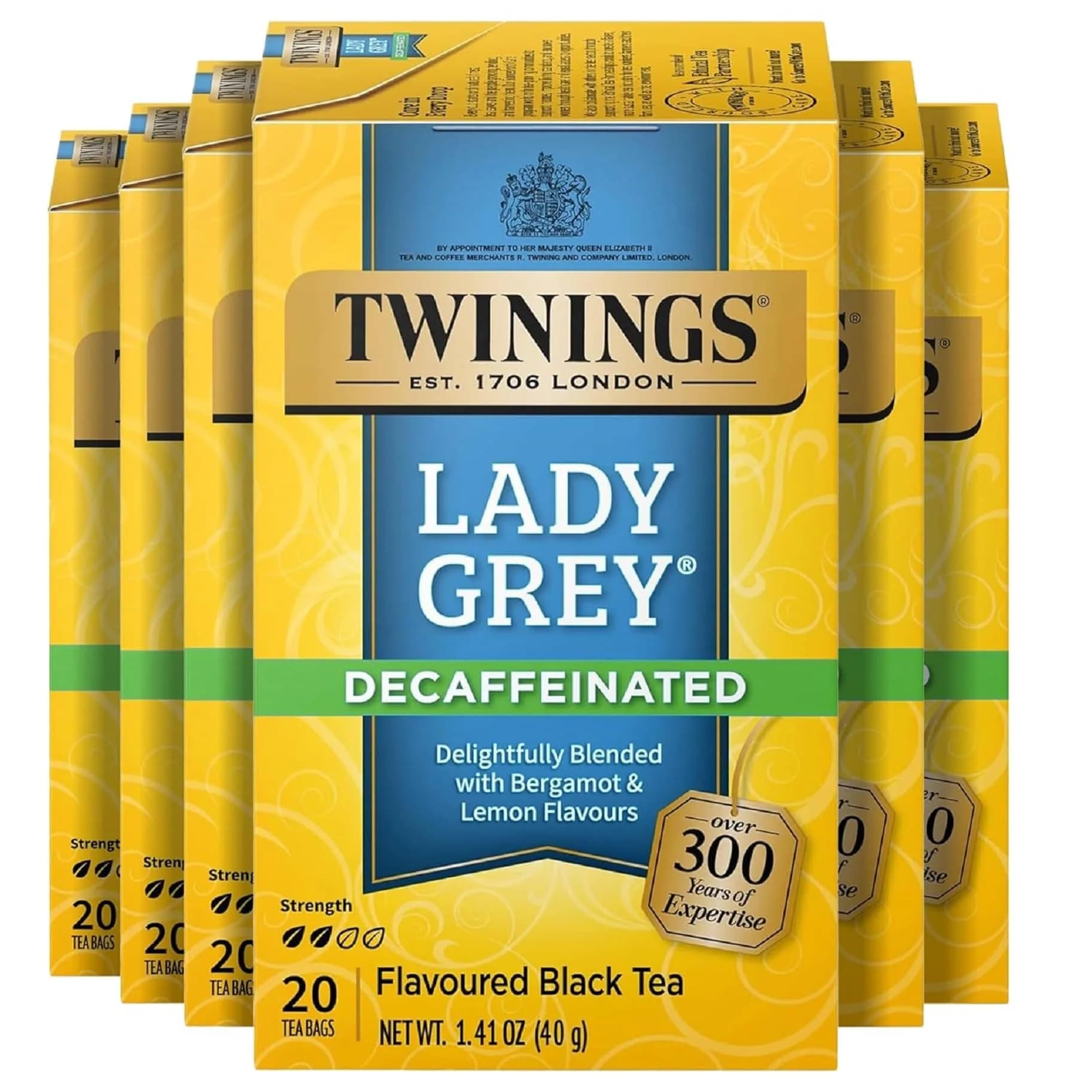 Twinings Decaffeinated Lady Grey Black Tea 120 Teabags | Orange & Lemon Peel, Enjoy Hot or Iced