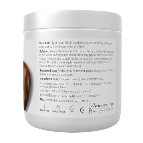 NOW Foods Shea Butter Skin Emollient 200ml (7 Ounce) | Seals Moisture for Dry Rough Skin thumbnail 2