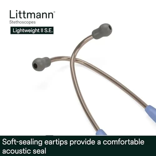 3M Littmann Lightweight II S.E. Stethoscope 2454, 71 cm (28") Ceil Blue Tube | Tunable Diaphragm & Dual-Sided Chestpiece thumbnail 5