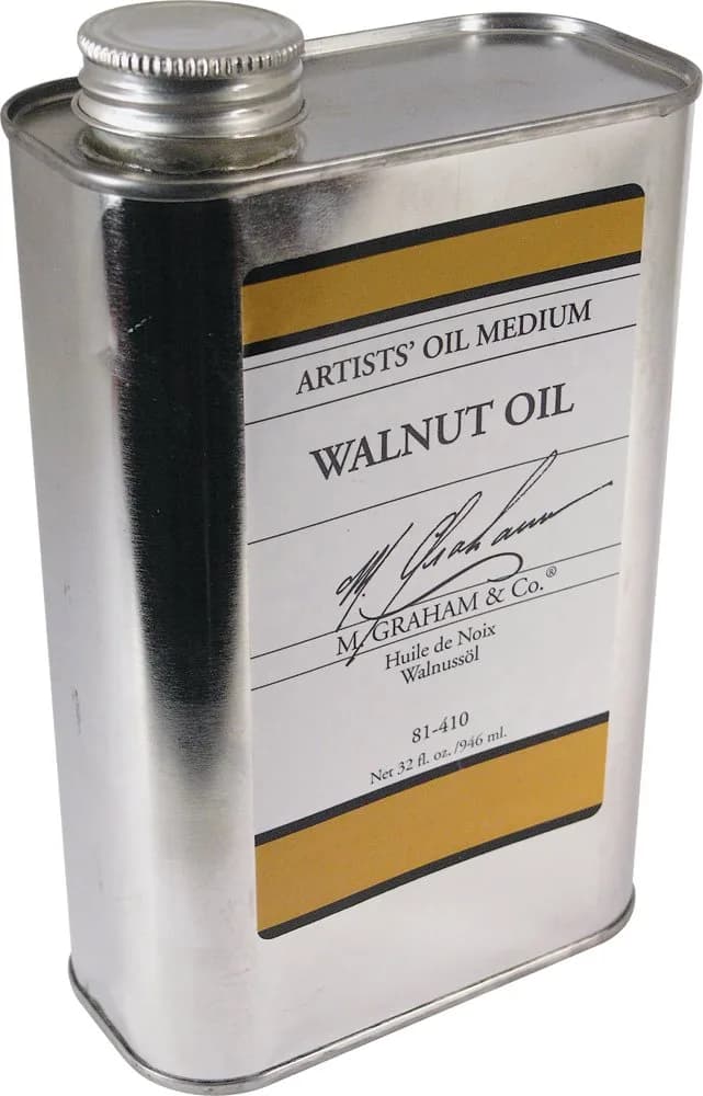 M. Graham Walnut Oil Medium 32 Fl Oz | Artist-Preferred, Slow-Drying, Non-Yellowing Oil — Beige