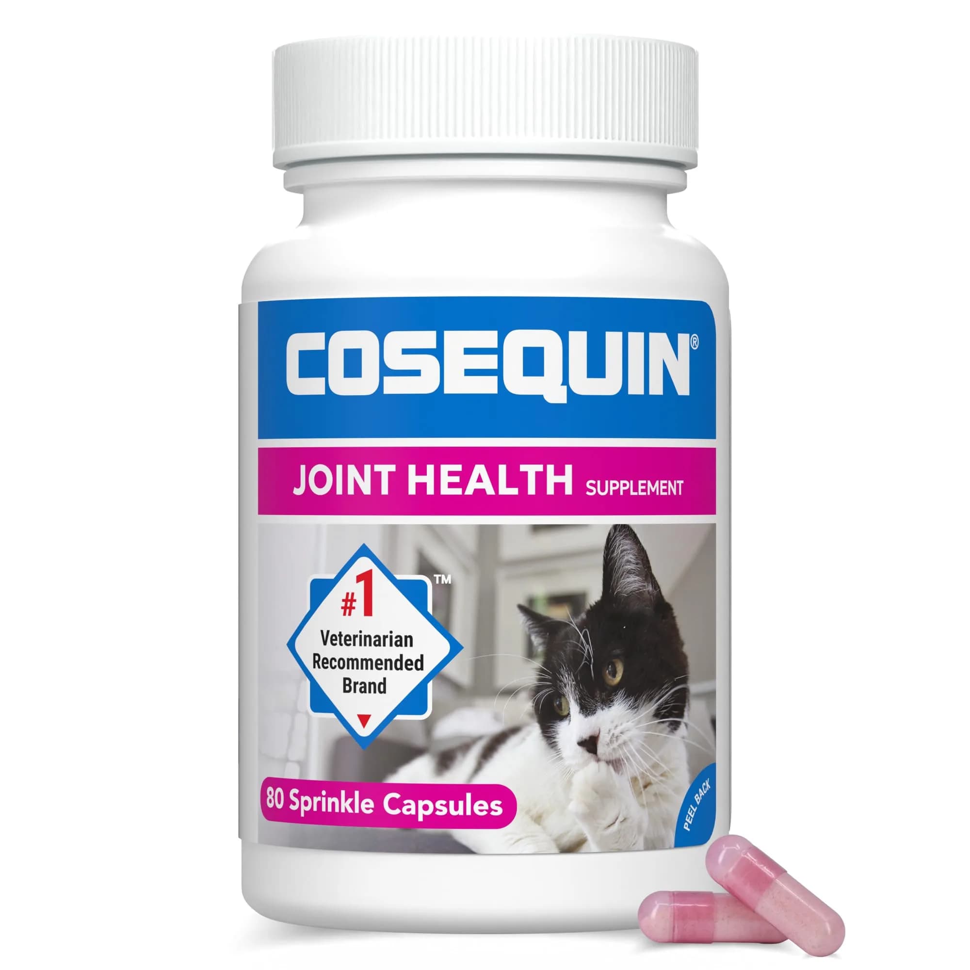 Cosequin Joint Supplement for Cats, Easy Sprinkle Capsule 80ct | Vet-Recommended USA Import for Joint Health