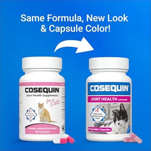 Cosequin Joint Supplement for Cats, Easy Sprinkle Capsule 80ct | Vet-Recommended USA Import for Joint Health thumbnail 2