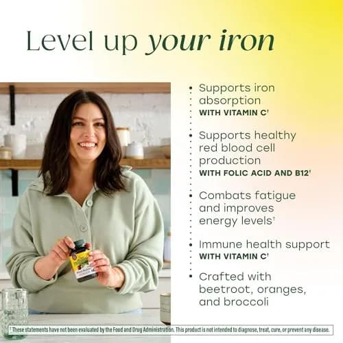 MegaFood Blood Builder Iron Supplement for Women & Men – 90 Tablets | Vegan, Non-GMO, Supports Energy & Red Blood Cell Production thumbnail 3