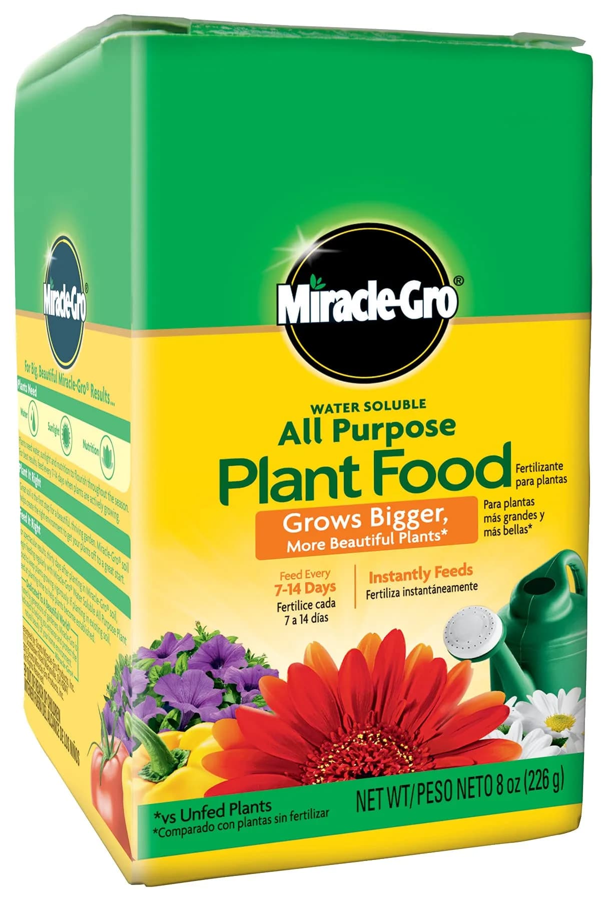 Miracle-Gro Water Soluble All Purpose Plant Food 255g (8 oz) | Feeds Plants Instantly for Bigger Growth — .5 lb.