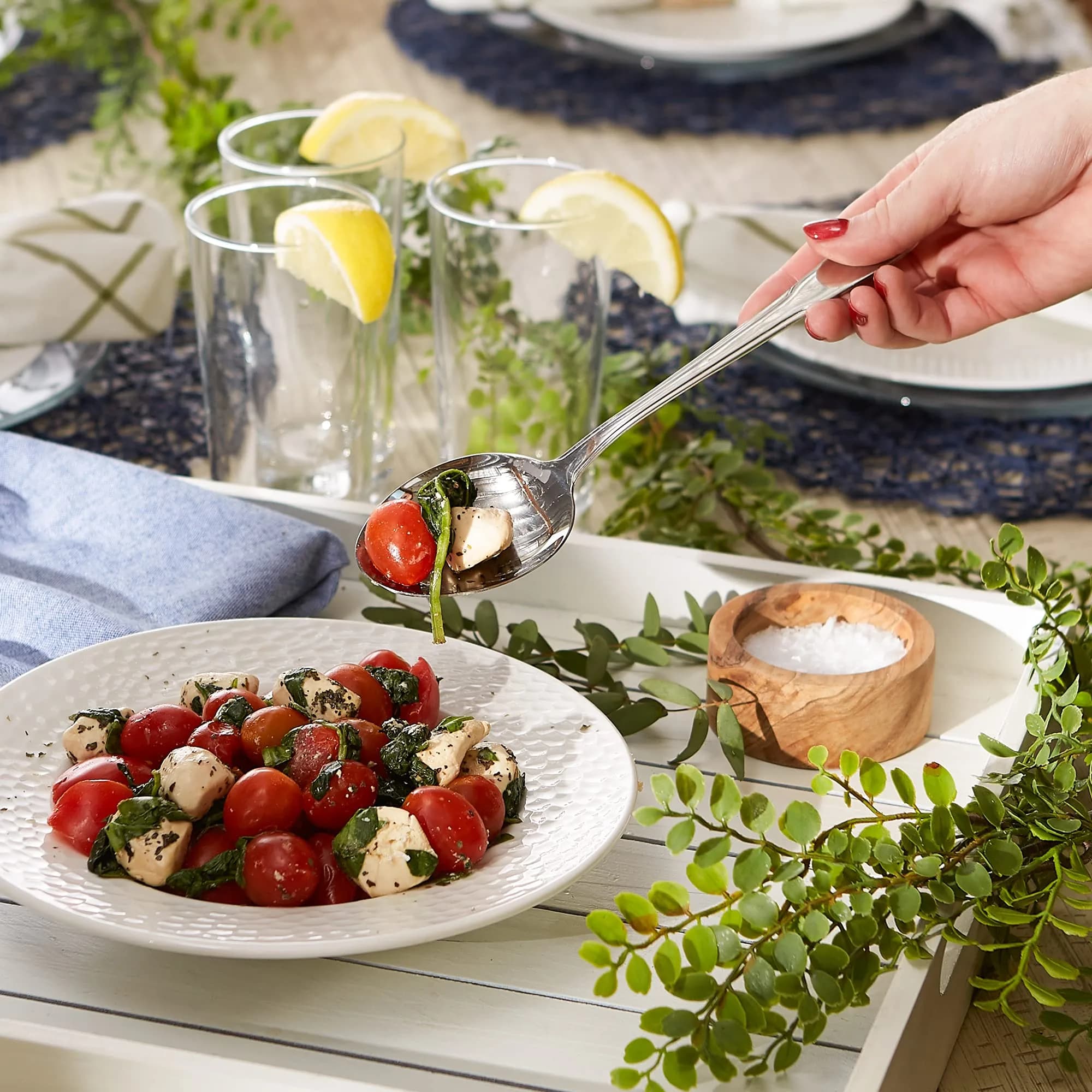 RSVP International Endurance Serving Spoon 21.89 cm (9 inches) | Polished Stainless Steel for Serving & Blending - view 4
