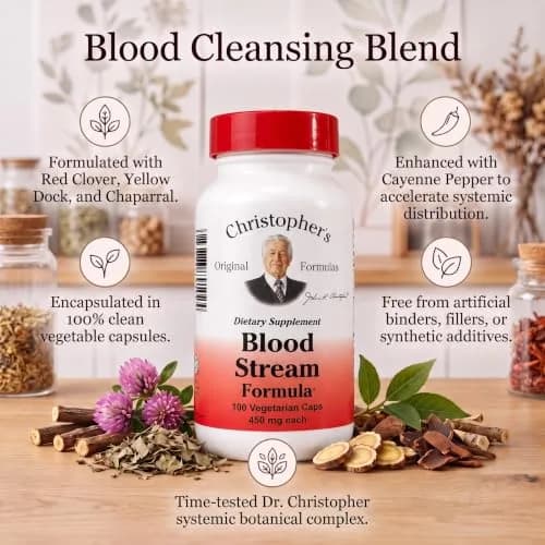 Christopher's Original Formulas Blood Stream Formula 100 Vegetarian Capsules | Supports Vein Elasticity & Blood Circulation thumbnail 4