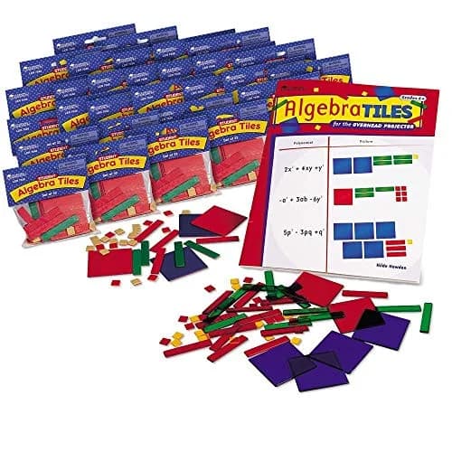 Learning Resources Algebra Tile Class Set for 30 Students | Math Manipulatives Workbook & Teacher Overhead Set thumbnail 1