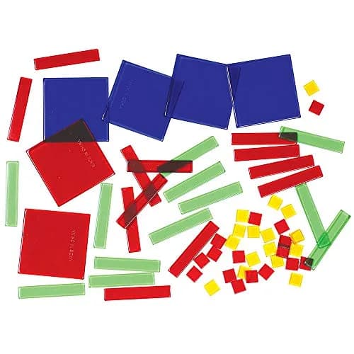 Learning Resources Algebra Tile Class Set for 30 Students | Math Manipulatives Workbook & Teacher Overhead Set thumbnail 2