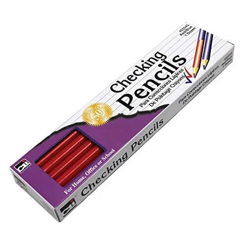 Charles Leonard Checking Pencil, Red & Blue Leads, 12/Box | Double-Sided, Non-Toxic, ASTM-D4236 thumbnail 2