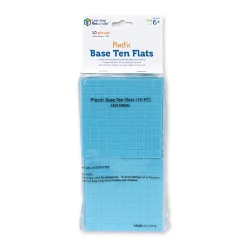 Learning Resources Plastic Base Ten Flats | Durable Math Manipulatives for Ages 6+ thumbnail 1