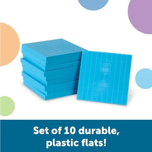 Learning Resources Plastic Base Ten Flats | Durable Math Manipulatives for Ages 6+ thumbnail 2