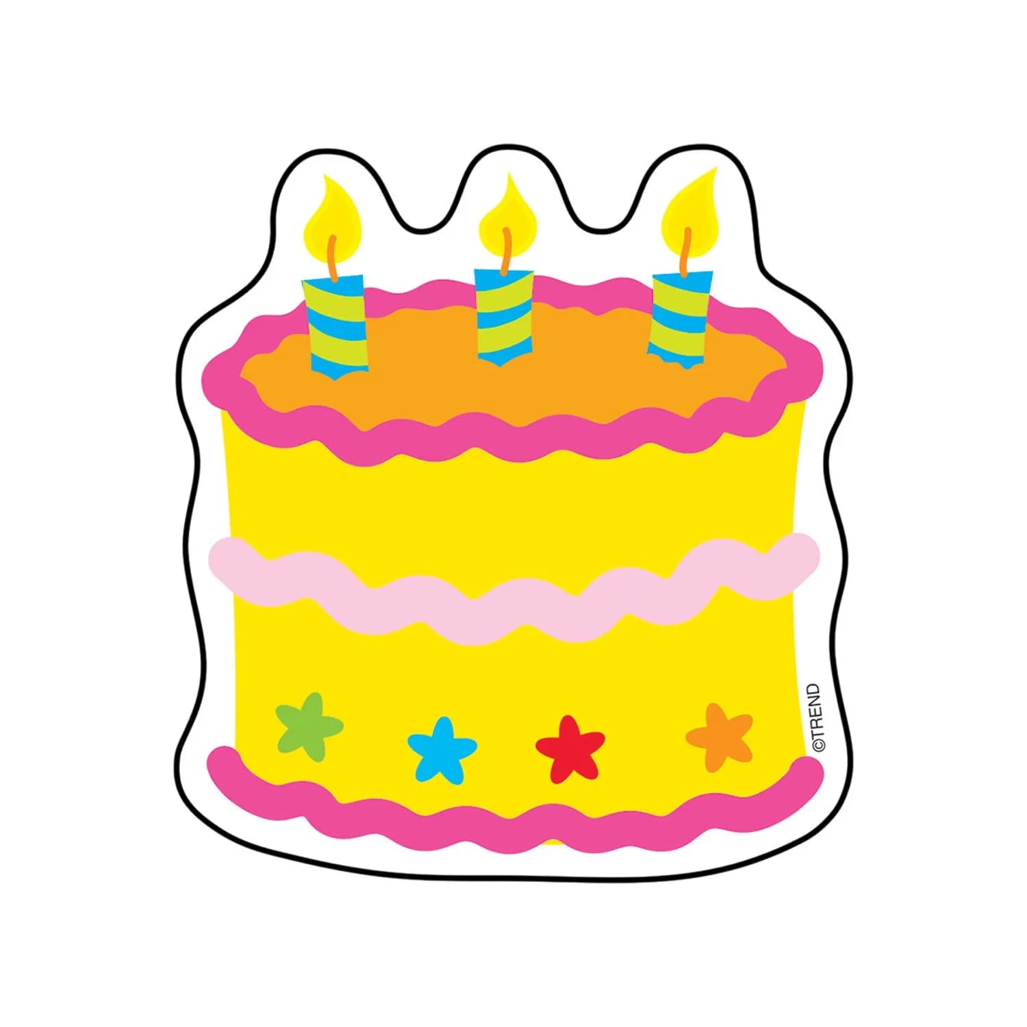 Trend Enterprises Birthday Cake Mini Accents (Pack of 2) | 72 Pieces Total — Multi Color