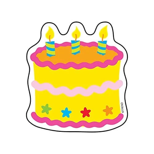 Trend Birthday Cake Mini Accents 7.62 cm (3 Inches) | 36 Count Classroom Cut Outs thumbnail 1