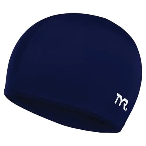 TYR Lycra Fiber Adult Swim Cap Navy | Reduces Drag, UPF 50+ Sun Protection, Gentle Fit thumbnail 1