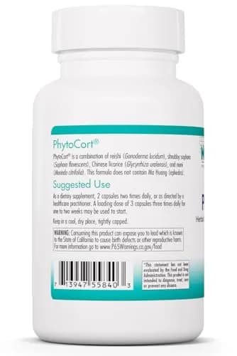 Nutricology PhytoCort Supplement - Respiratory Support, Lung Detox, Herbal Capsules, 120 Count thumbnail 3