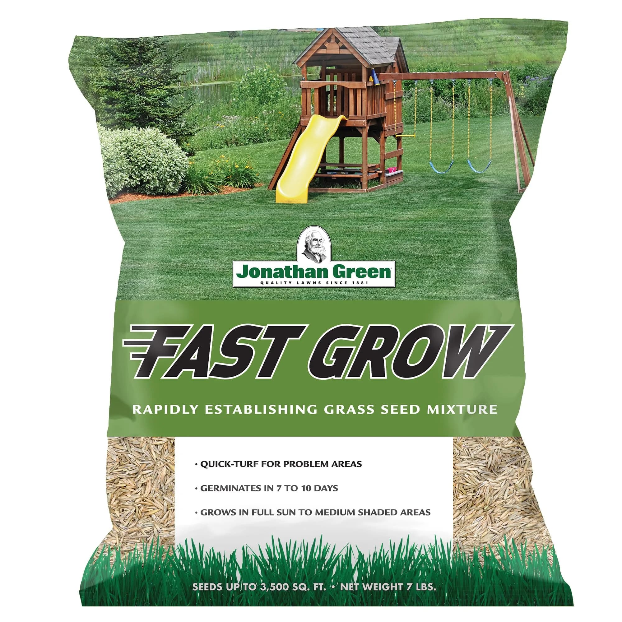 Jonathan Green Fast Grow Grass Seed Mixture 3.17 kg (7 lb) | Quick Turf for Cool Season Lawns - main product image