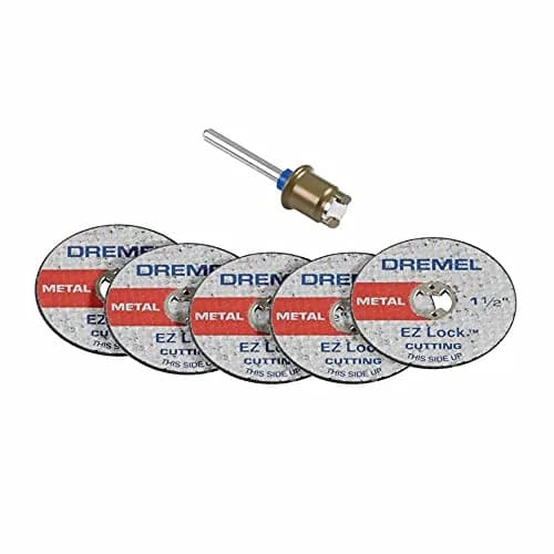 Dremel EZ406-02 EZ Lock Starter Kit 38.1 mm (1.5 Inch) Cutting Wheels with Mandrel | Durable Fiberglass Reinforced Metal Cutting thumbnail 1